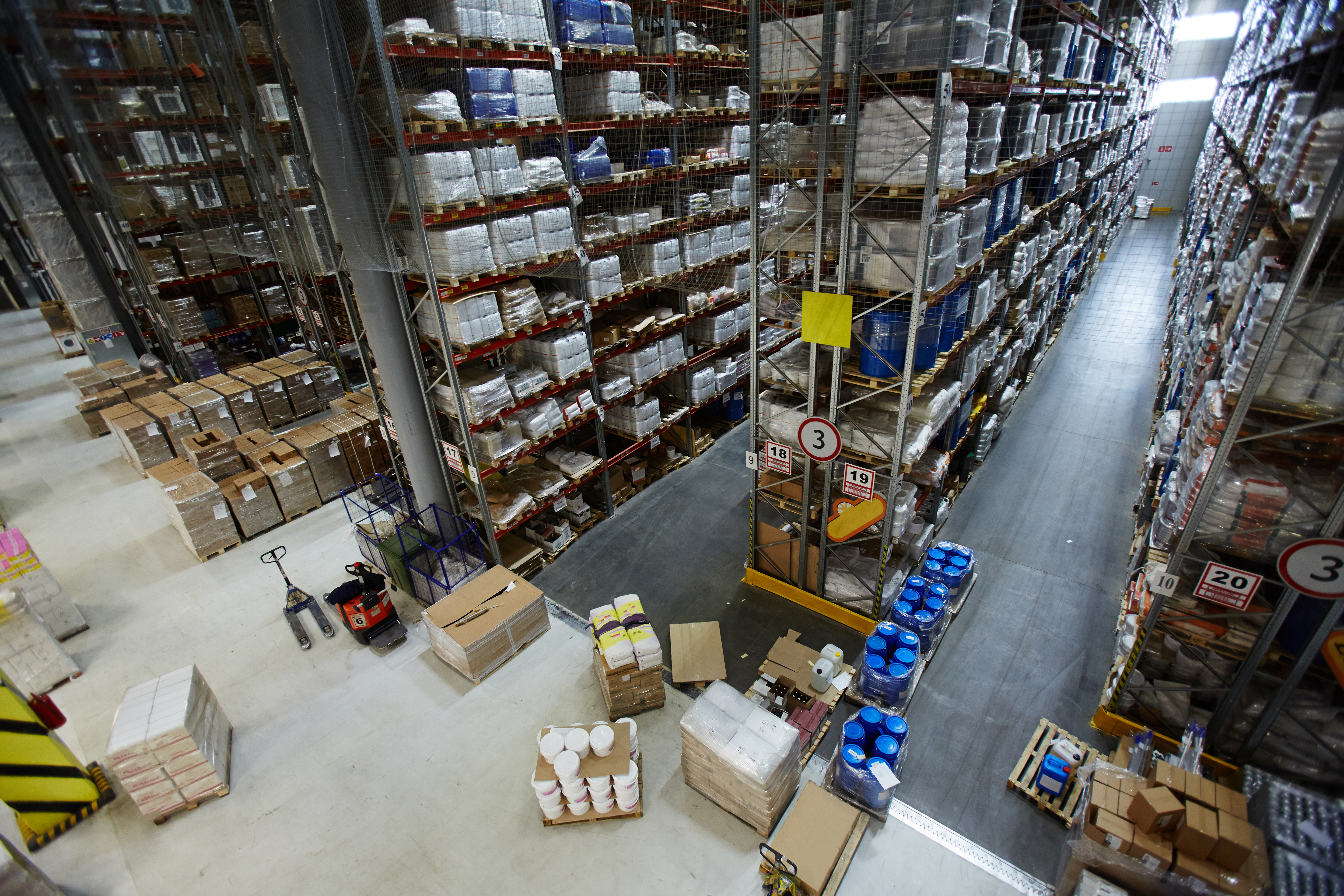 Organized inventory and packaged industrial goods