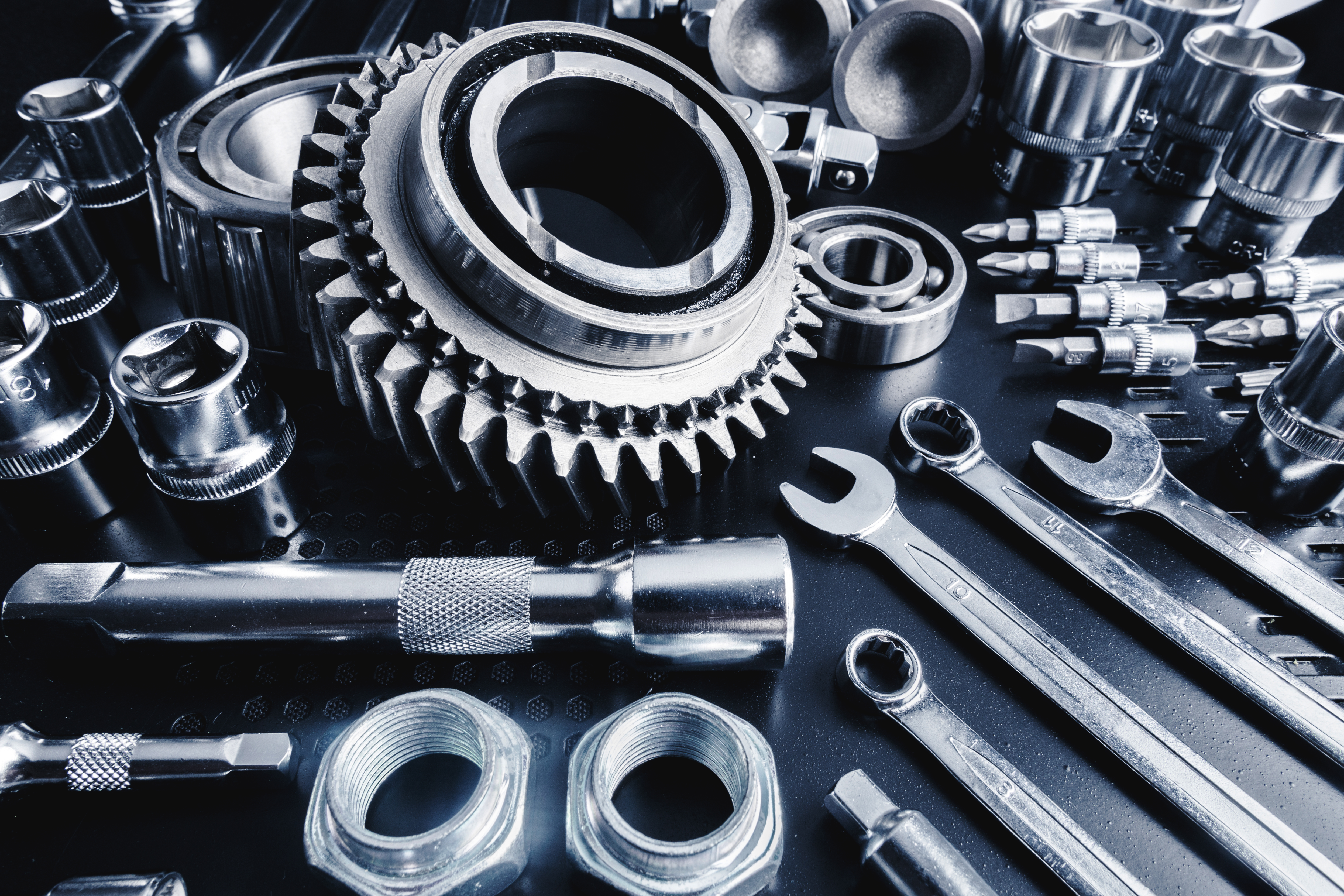 Quality tooling laid out on a workbench
